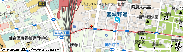 ほぐし処・楽や　仙台東口店周辺の地図