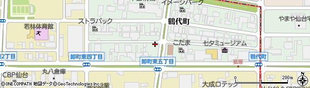 オリックスレンタカー仙台卸町東店周辺の地図