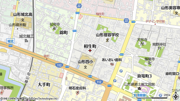 〒990-0055 山形県山形市相生町の地図