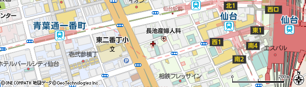 仙台中央三郵便局 ＡＴＭ周辺の地図