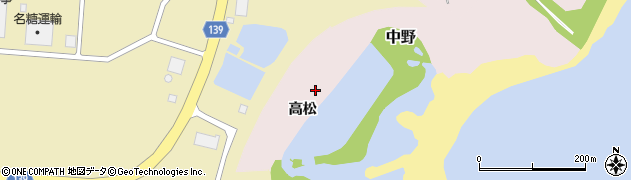 宮城県仙台市宮城野区中野（高松）周辺の地図