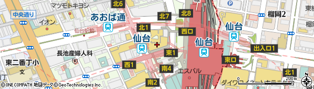 ブランド・ジャック仙台ロフト店周辺の地図