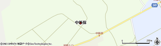 新潟県村上市中新保周辺の地図