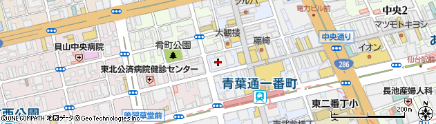 日本銀行　仙台支店業務課周辺の地図