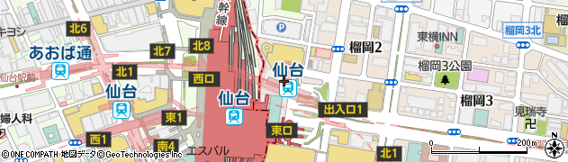 アイ・カフェBiVi仙台店周辺の地図