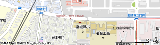 仙台市立宮城野小学校周辺の地図