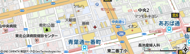 はなまるうどん仙台おおまち店周辺の地図