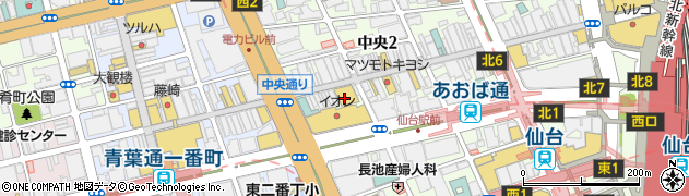 クリーニングタカノ　イオン仙台店周辺の地図