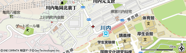 川内亀岡周辺の地図