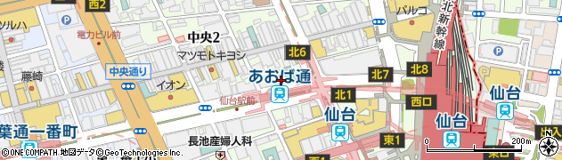 古傳 小林 仙台駅前店周辺の地図
