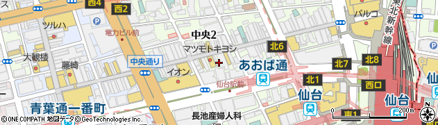 パーラーＡＢＣ中央通本店事務所周辺の地図