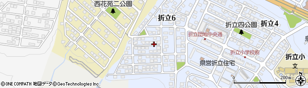 宮城県仙台市青葉区折立6丁目周辺の地図