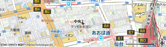 スターバックスコーヒー 仙台クリスロード店周辺の地図
