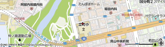 仙台市立立町小学校周辺の地図