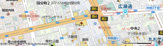 仙台フォーラス周辺の地図