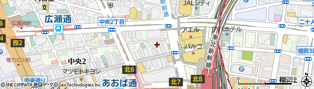七十七銀行仙台駅前支店 ＡＴＭ周辺の地図