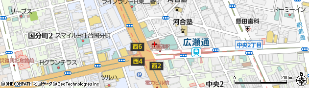 仙台広瀬通郵便局 ＡＴＭ周辺の地図