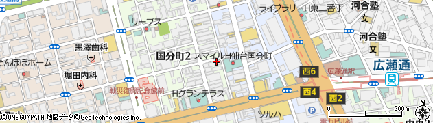 仙台黒毛和牛×個室 焼肉 仙蔵周辺の地図