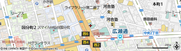 三井ガーデンホテル仙台周辺の地図