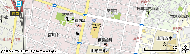 うさちゃんクリーニング　ヤマザワ宮町店周辺の地図