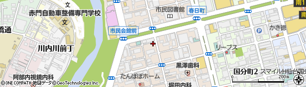 仙台立町郵便局周辺の地図