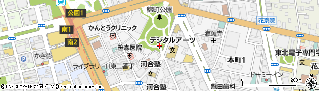 宮城県仙台市青葉区本町周辺の地図