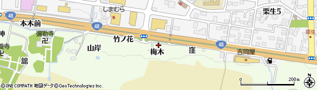 宮城県仙台市青葉区下愛子梅木周辺の地図