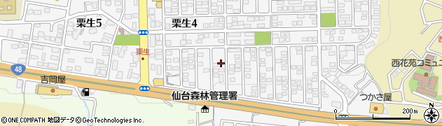 宮城県仙台市青葉区栗生周辺の地図
