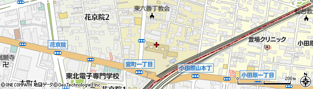 仙台市立東六番丁小学校周辺の地図