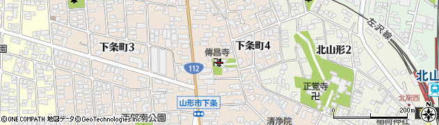 伝昌寺周辺の地図