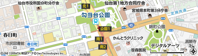 ファミリーマート勾当台公園駅店周辺の地図