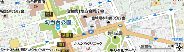 デイリーヤマザキ仙台定禅寺通店周辺の地図