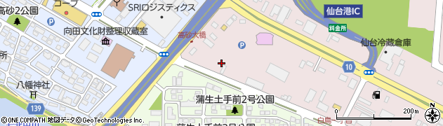 岩手県北自動車株式会社仙台宮城営業所周辺の地図