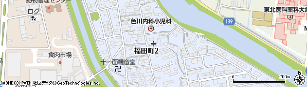 宮城県仙台市宮城野区福田町周辺の地図