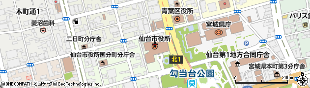 仙台市周辺の地図