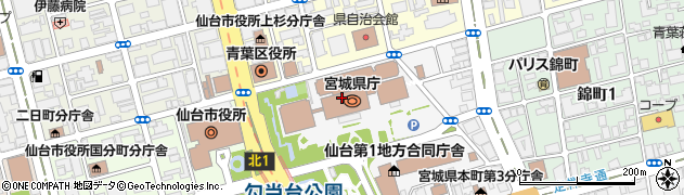 宮城県庁内郵便局 ＡＴＭ周辺の地図