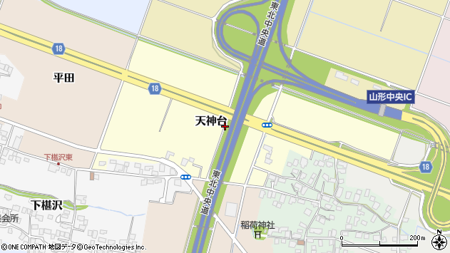 〒990-0867 山形県山形市天神台の地図