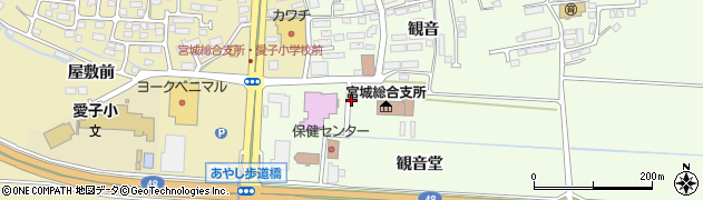 仙台市　奥新川キャンプ場周辺の地図