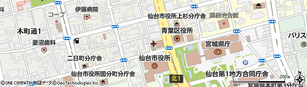 仙台市役所財政局　北固定資産税課家屋第二係周辺の地図