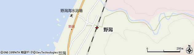 新潟県村上市野潟周辺の地図