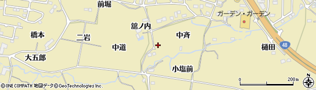 宮城県仙台市青葉区上愛子（中斉）周辺の地図