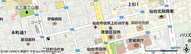 仙台市役所　市民局戸籍住民課戸籍住民係周辺の地図
