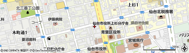 仙台市役所　市民局市民生活課課長周辺の地図