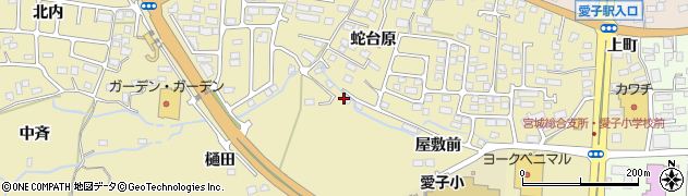 宮城県仙台市青葉区上愛子（屋敷前）周辺の地図