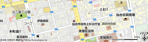 仙台市役所　建設局道路管理課管理係周辺の地図