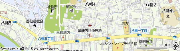 宮城県仙台市青葉区八幡周辺の地図