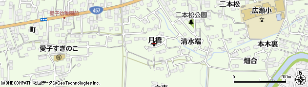 宮城県仙台市青葉区下愛子（月橋）周辺の地図
