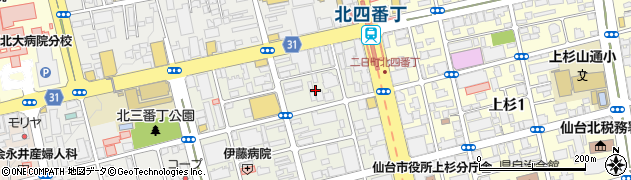 宮城県仙台市青葉区二日町周辺の地図