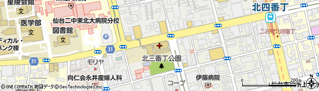 仙台市立木町通小学校周辺の地図