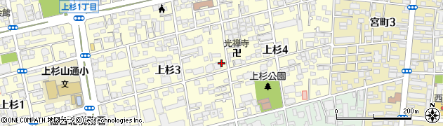 ハヤサカサイクル上杉本店周辺の地図